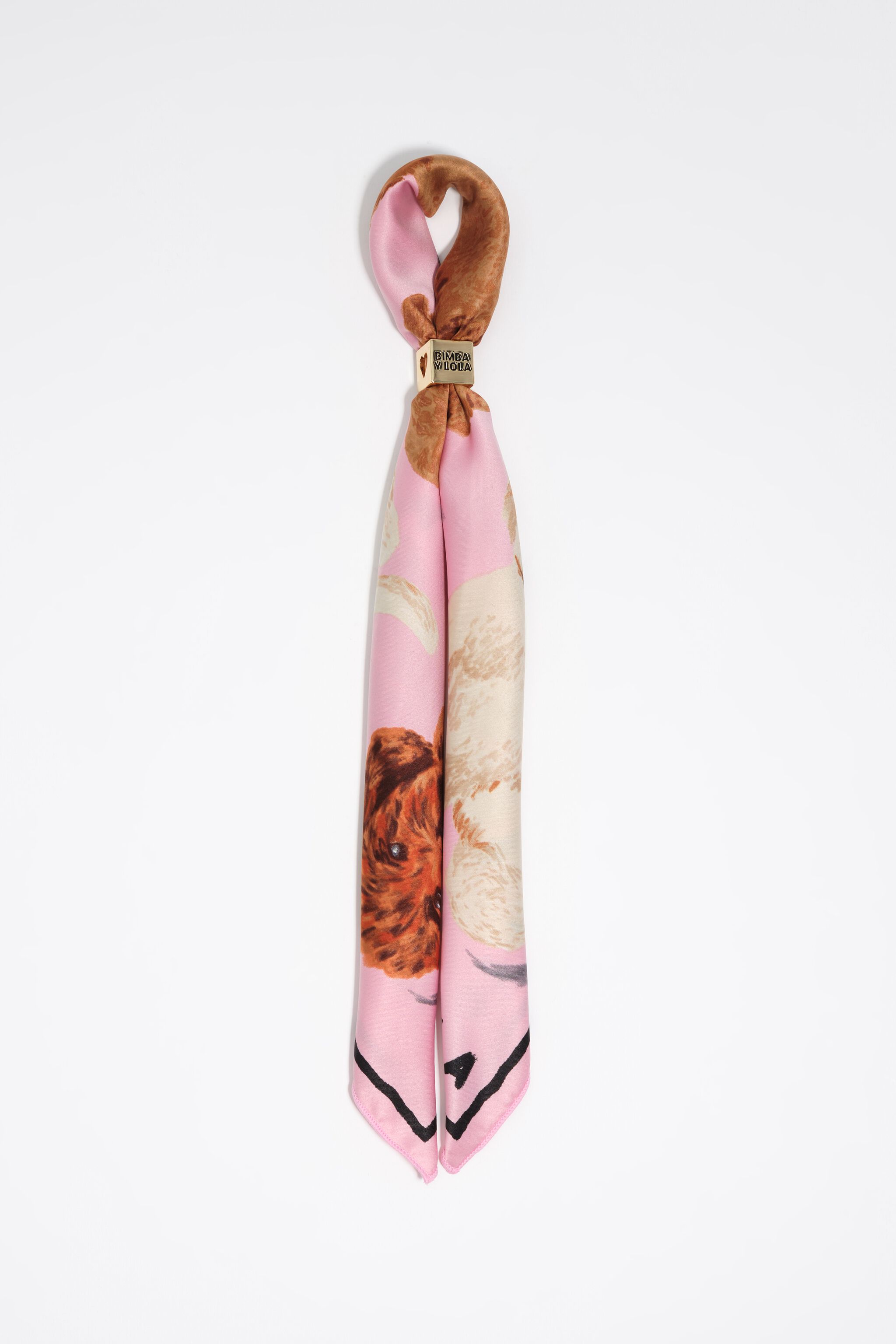 Collar de perrito de color rosa con adorno