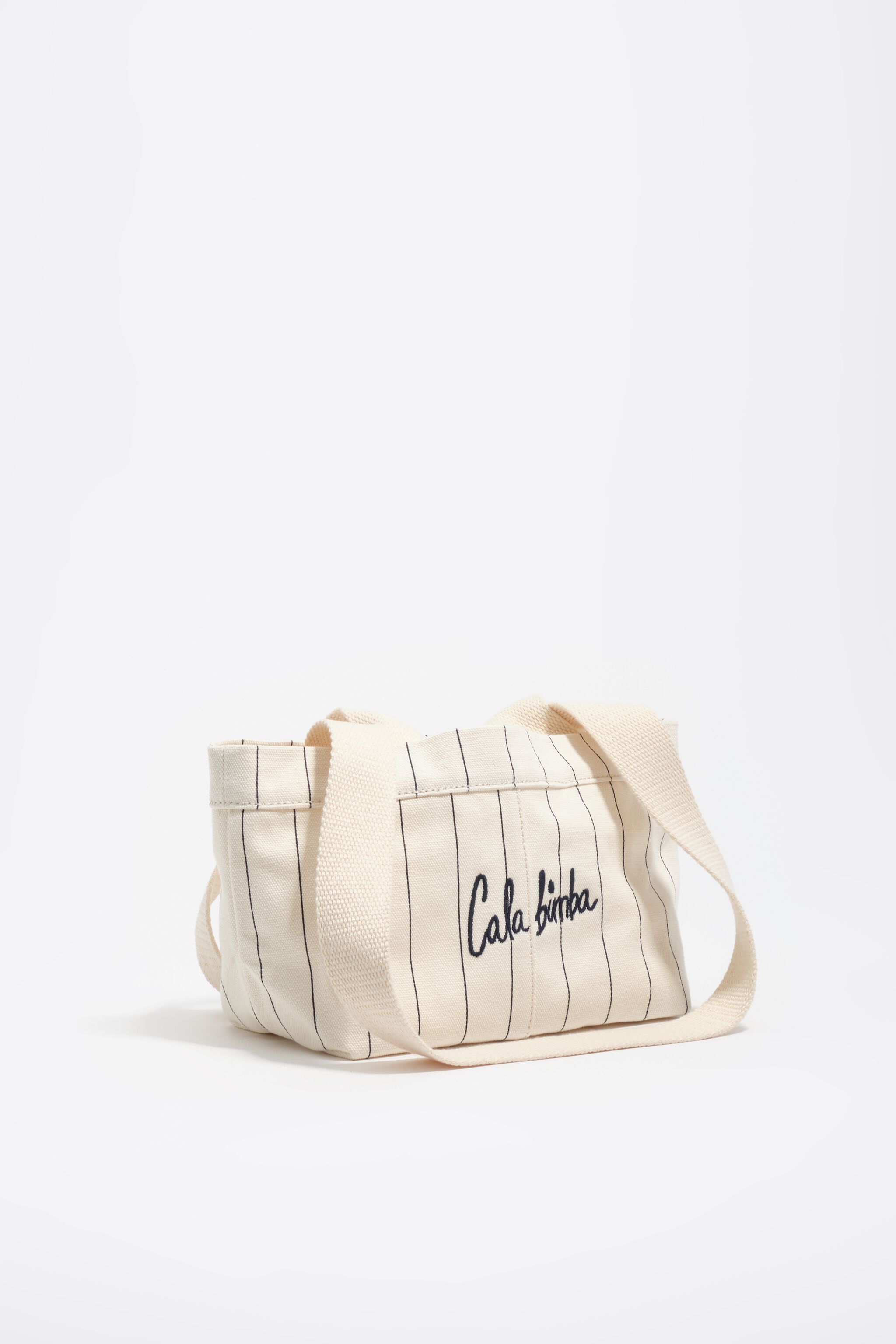 Bolso bandolera mini de algodón crudo