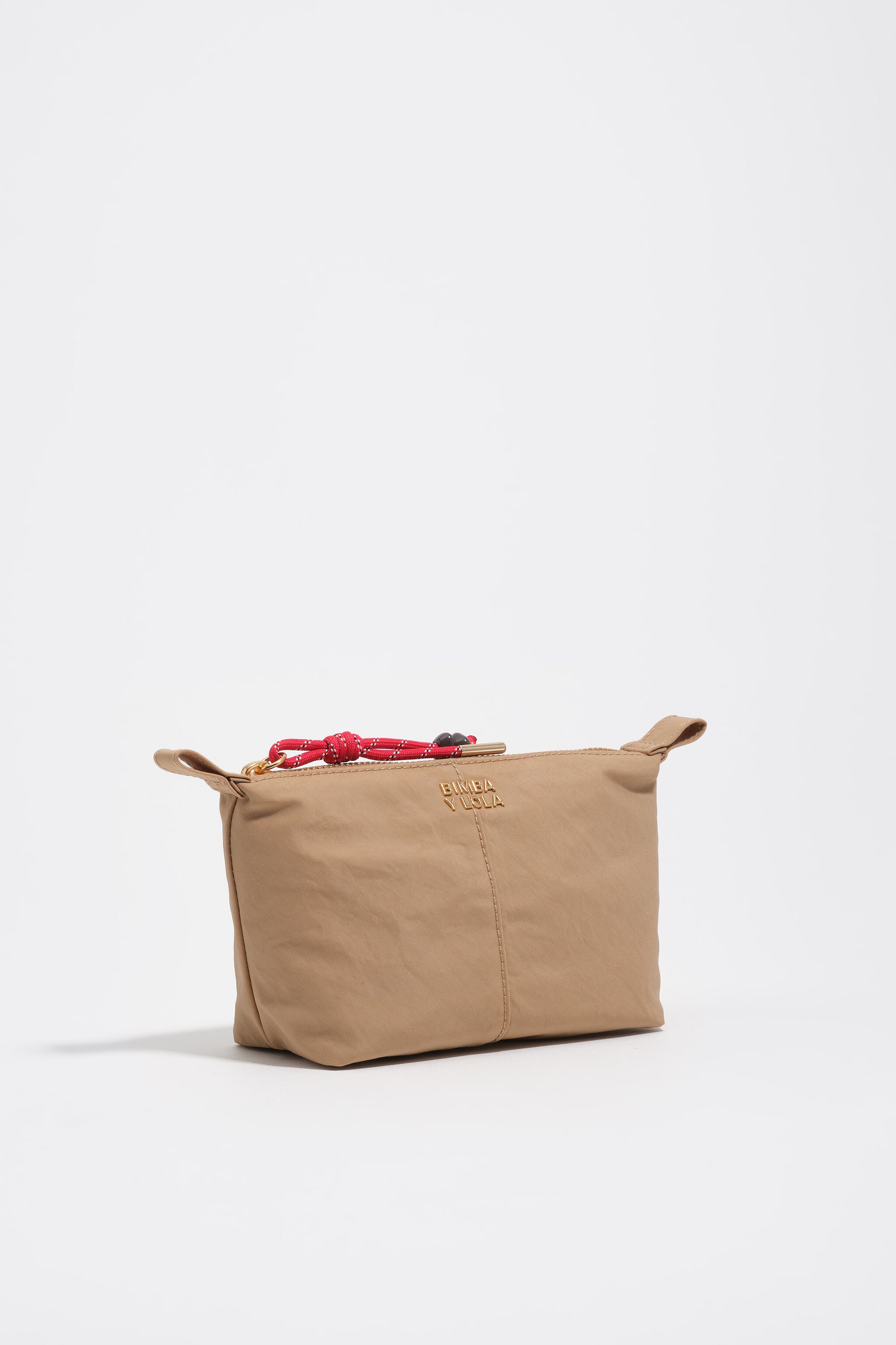 Estuche de maquillaje Trapecio de nylon Camel