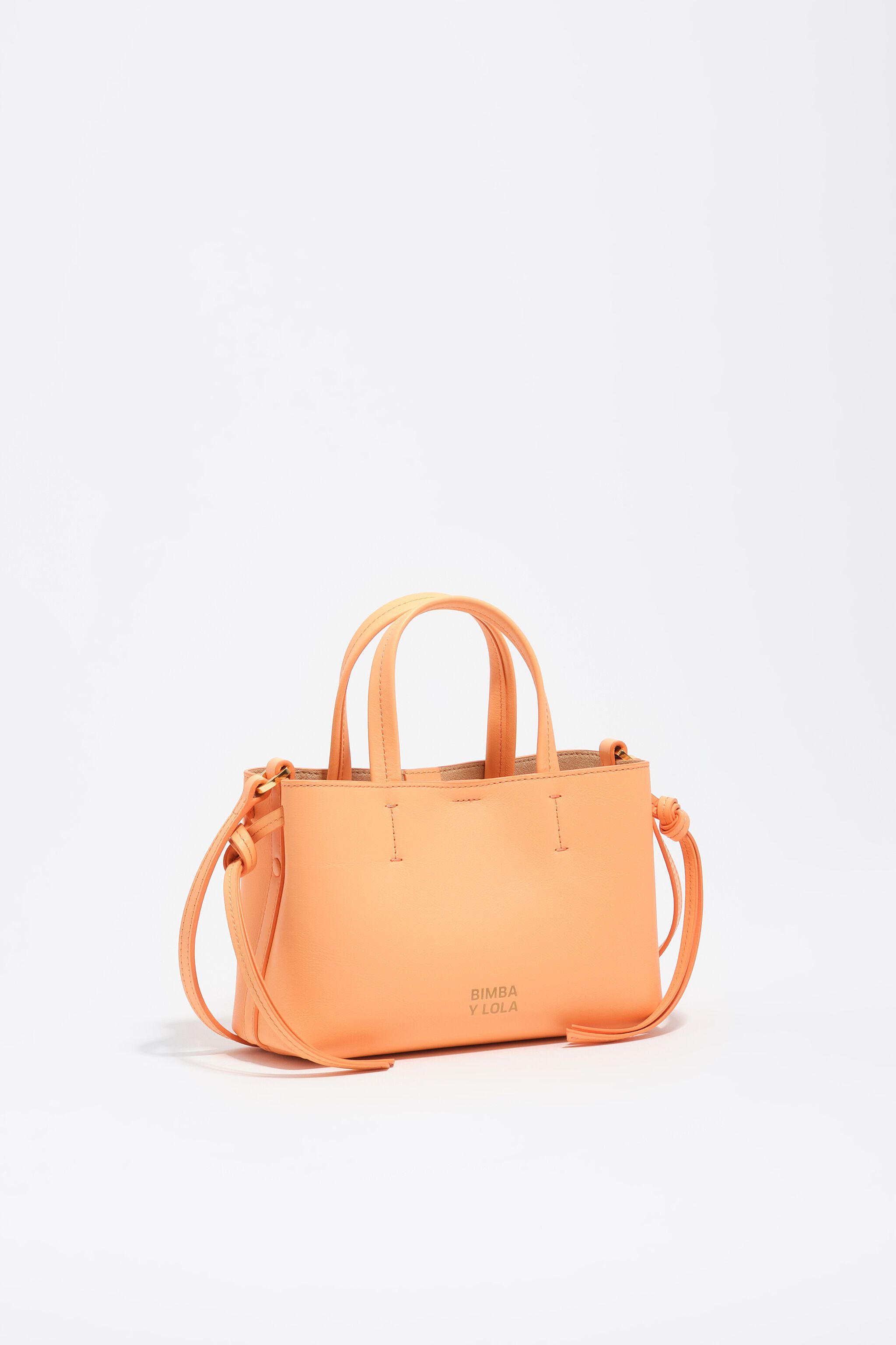 Mini bolsa de cuero sorbete naranja chihuahua