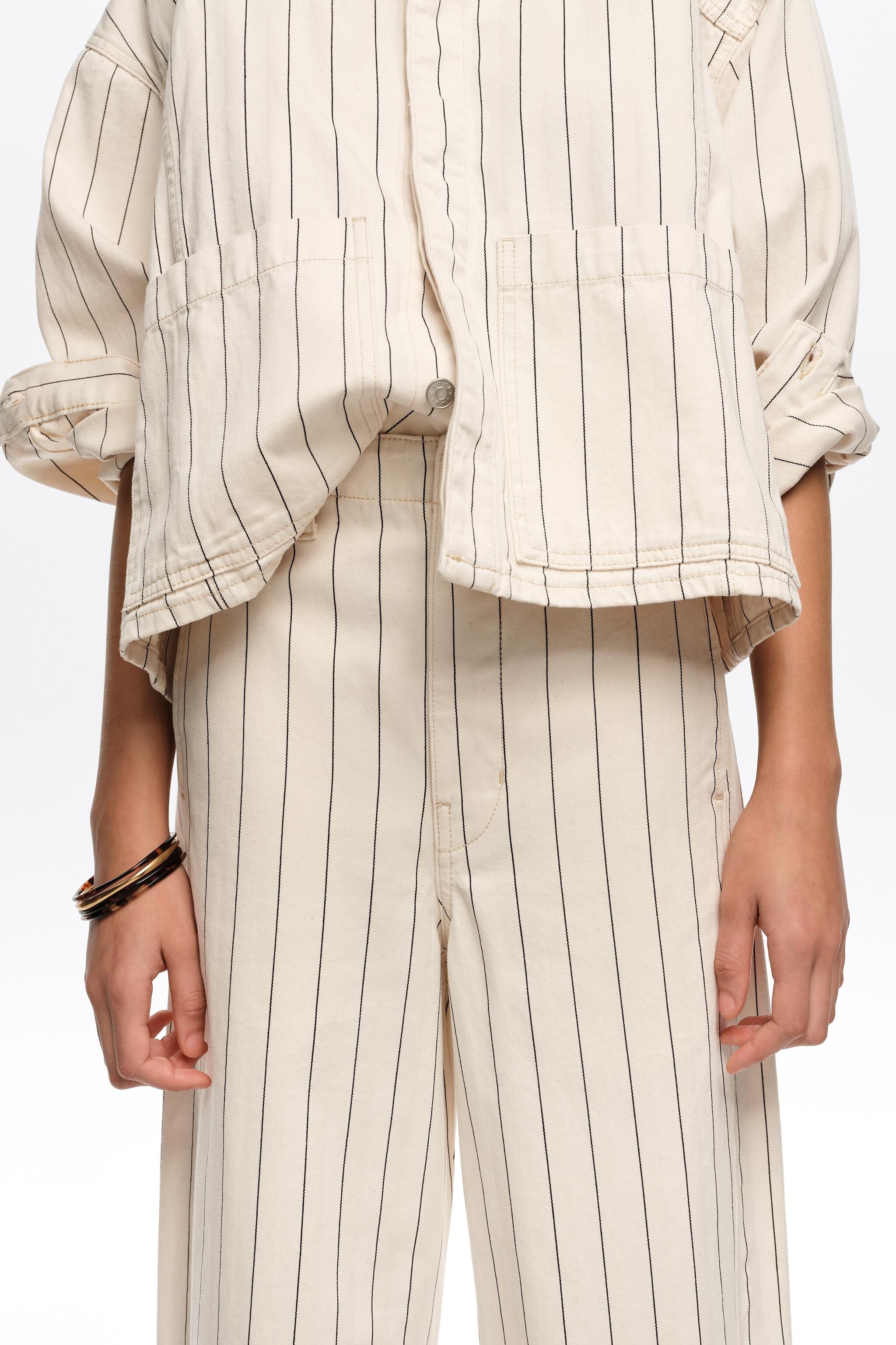 BARREL - Jeans blancos con rayas