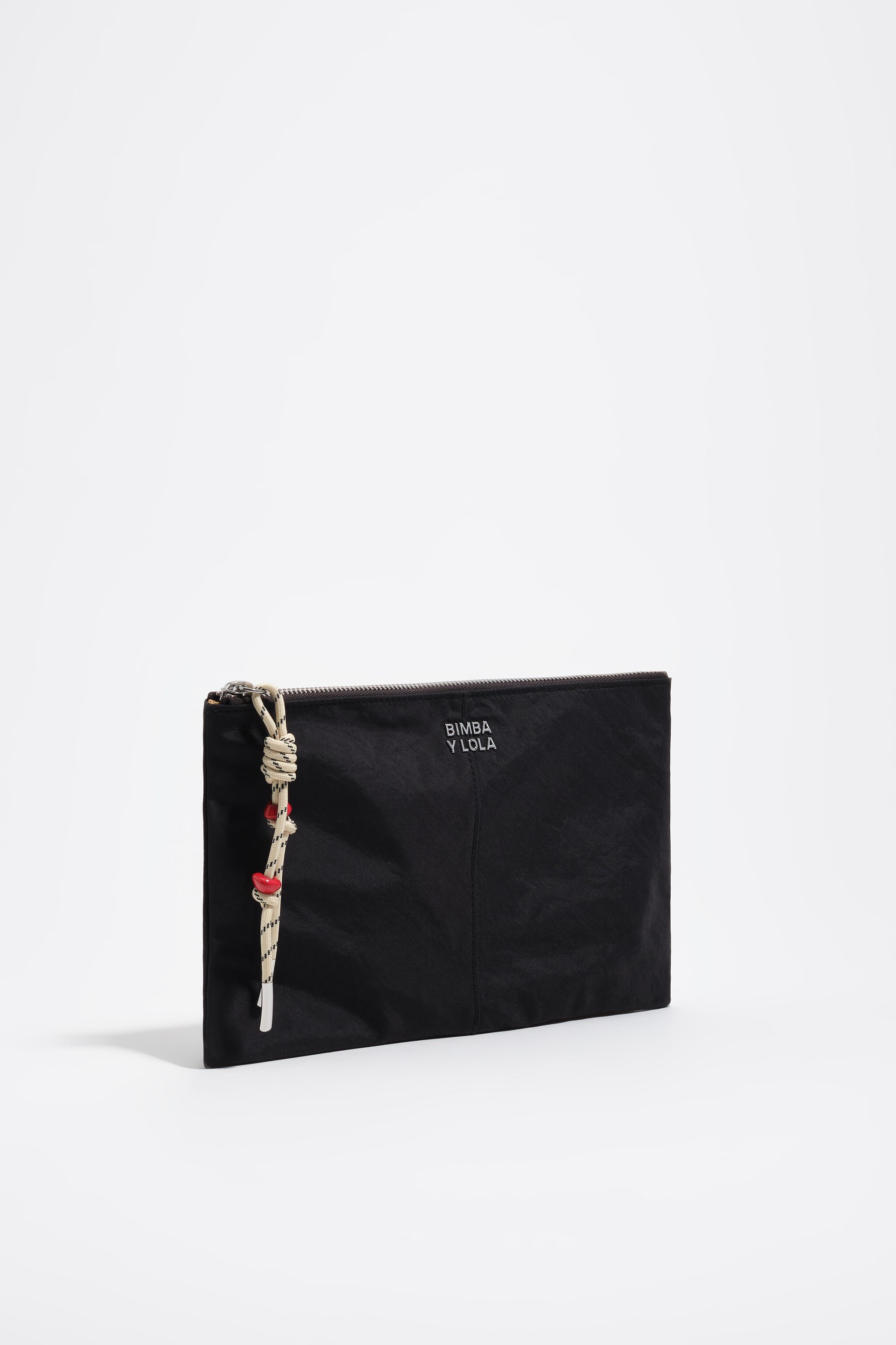 Estuche de maquillaje de nailon grafito
