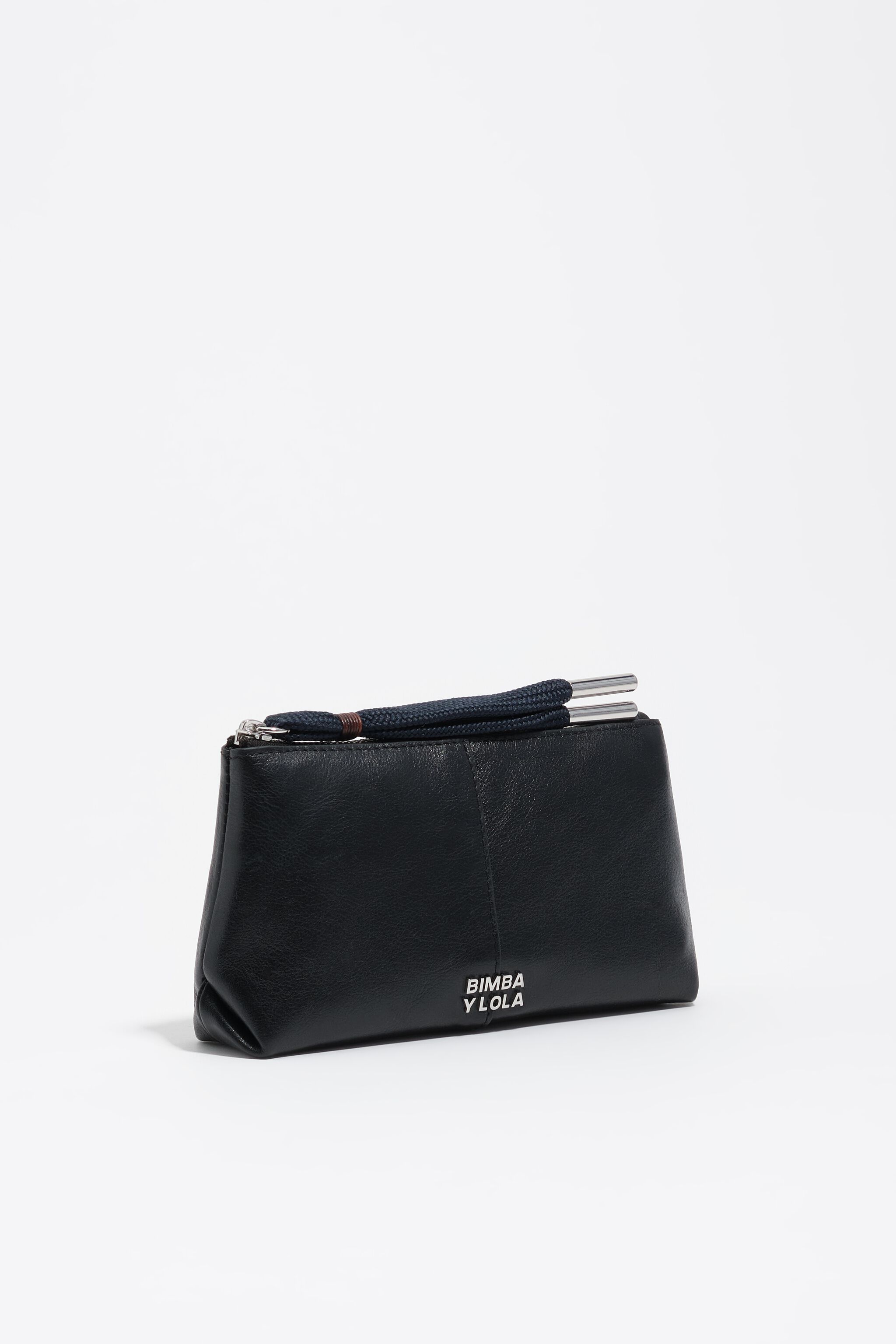 Bolso de cuero negro grande