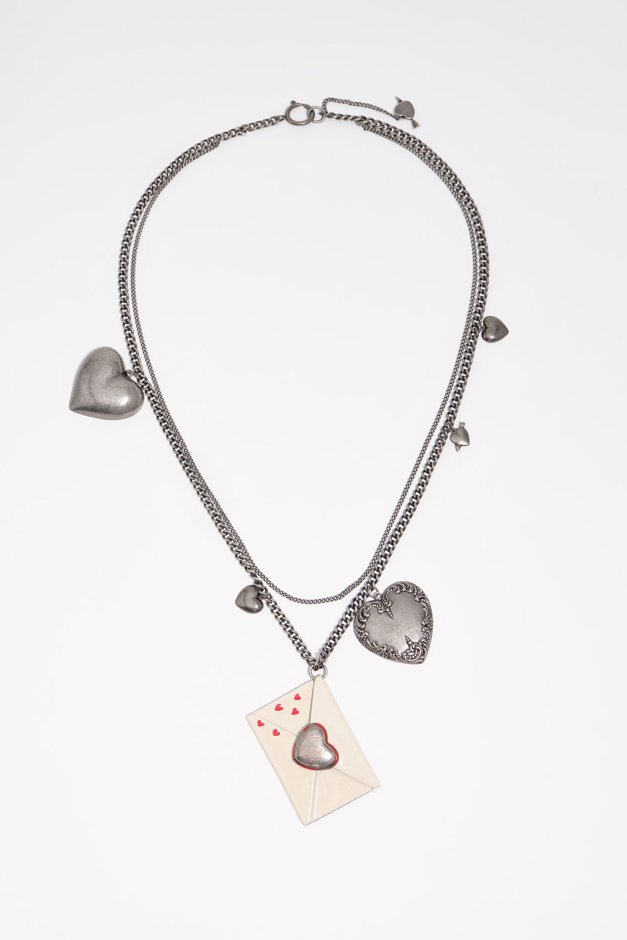 Collar de amor en plata envejecida