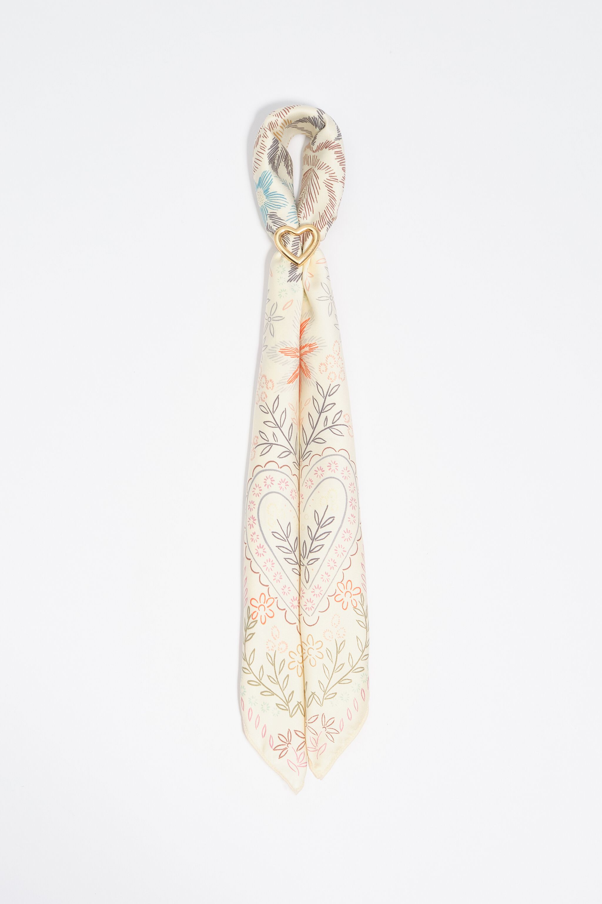 Collar de bolsa con pinceladas florales de vainilla