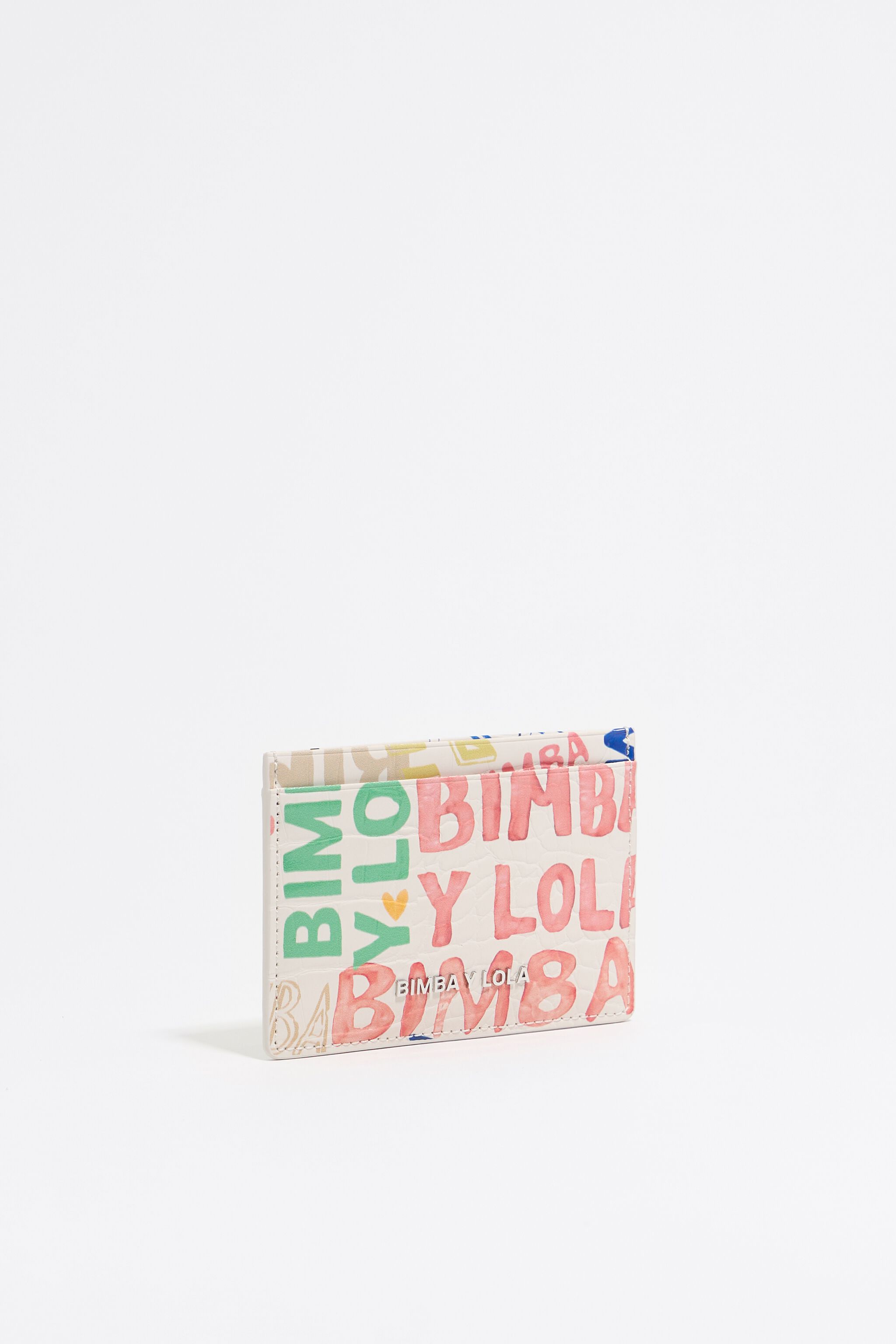 Porta tarjetas con estampado de logotipo Ivory BIMBA