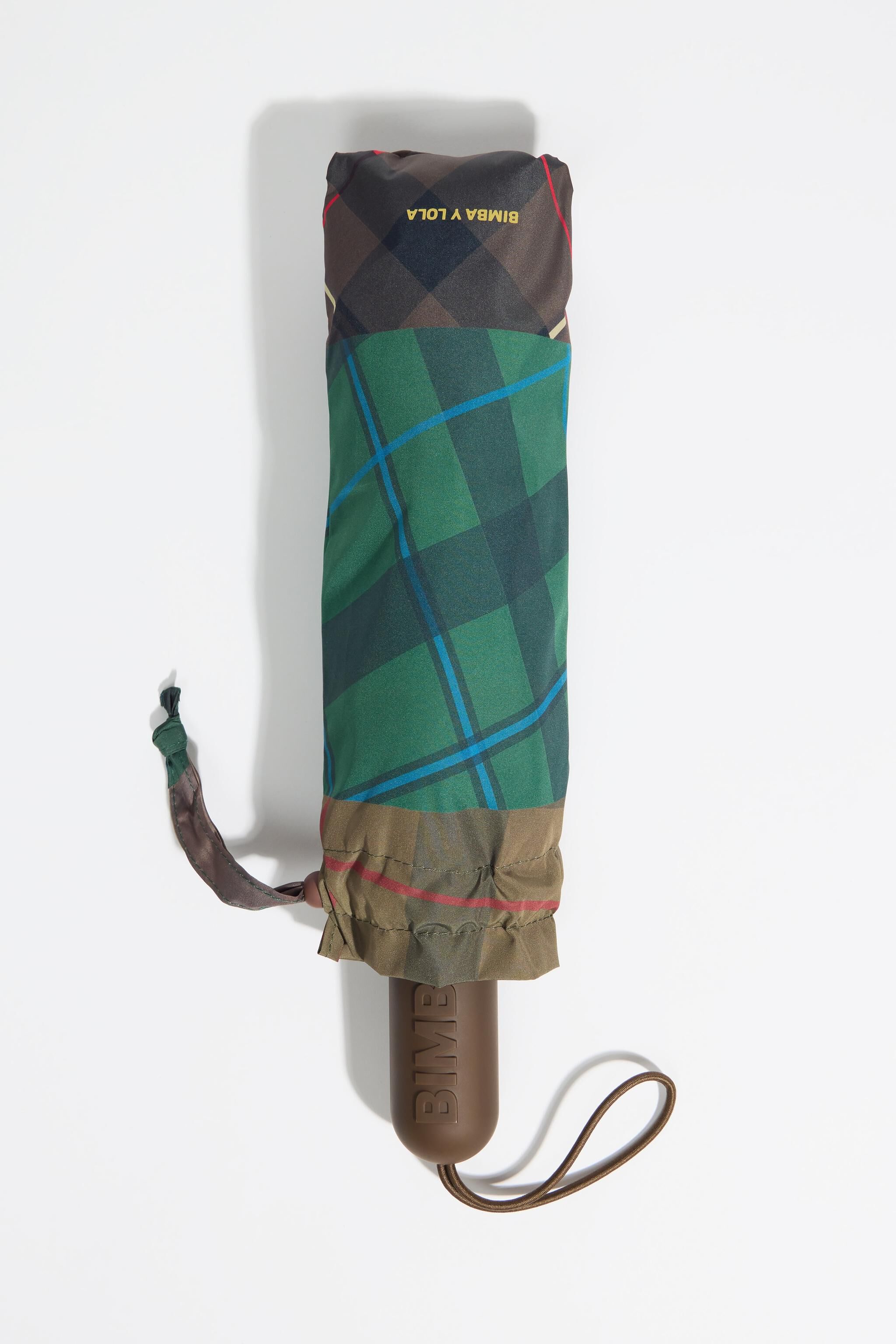 Paraguas con estampado de cuadros en patchwork