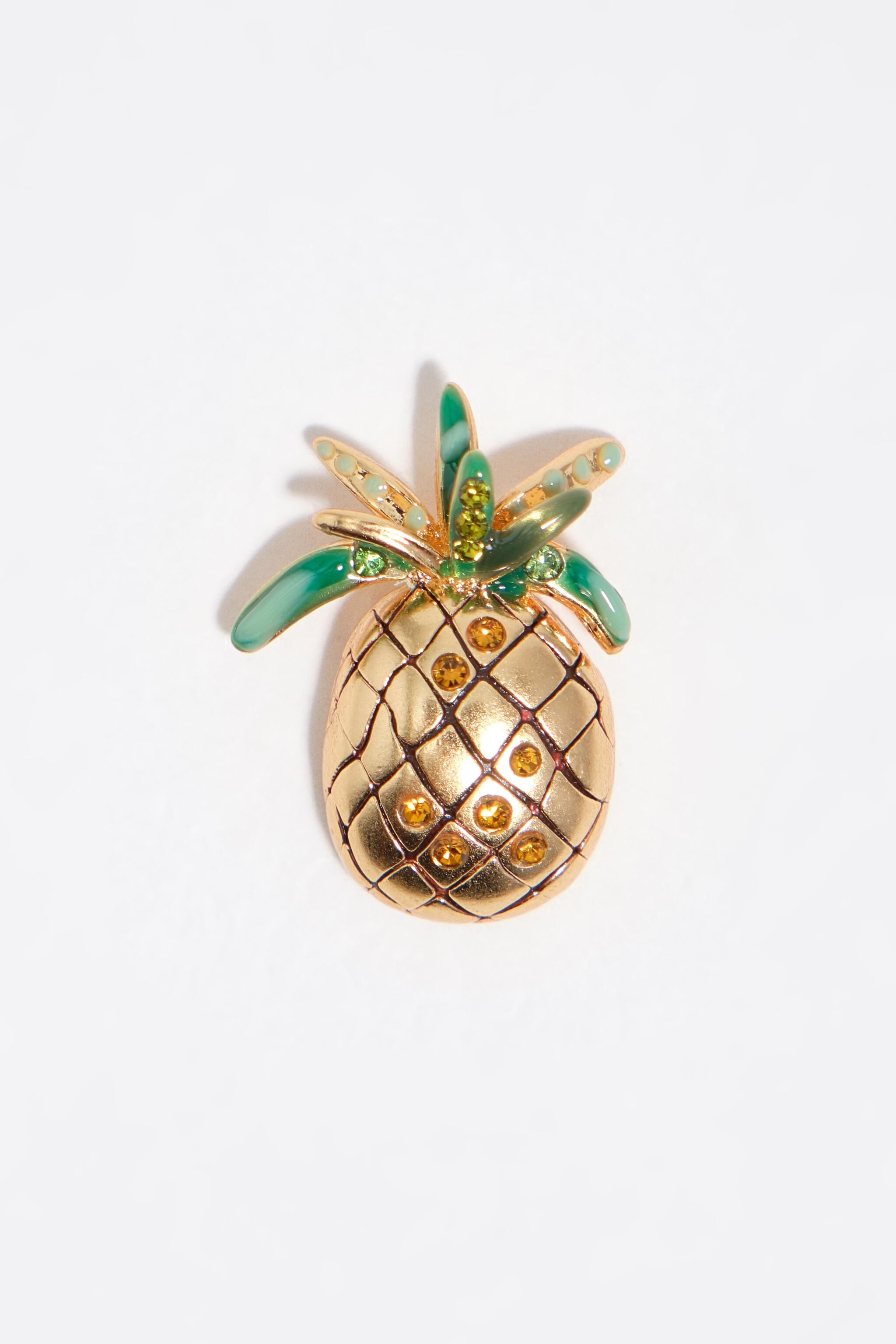 Pendientes de piña dorada