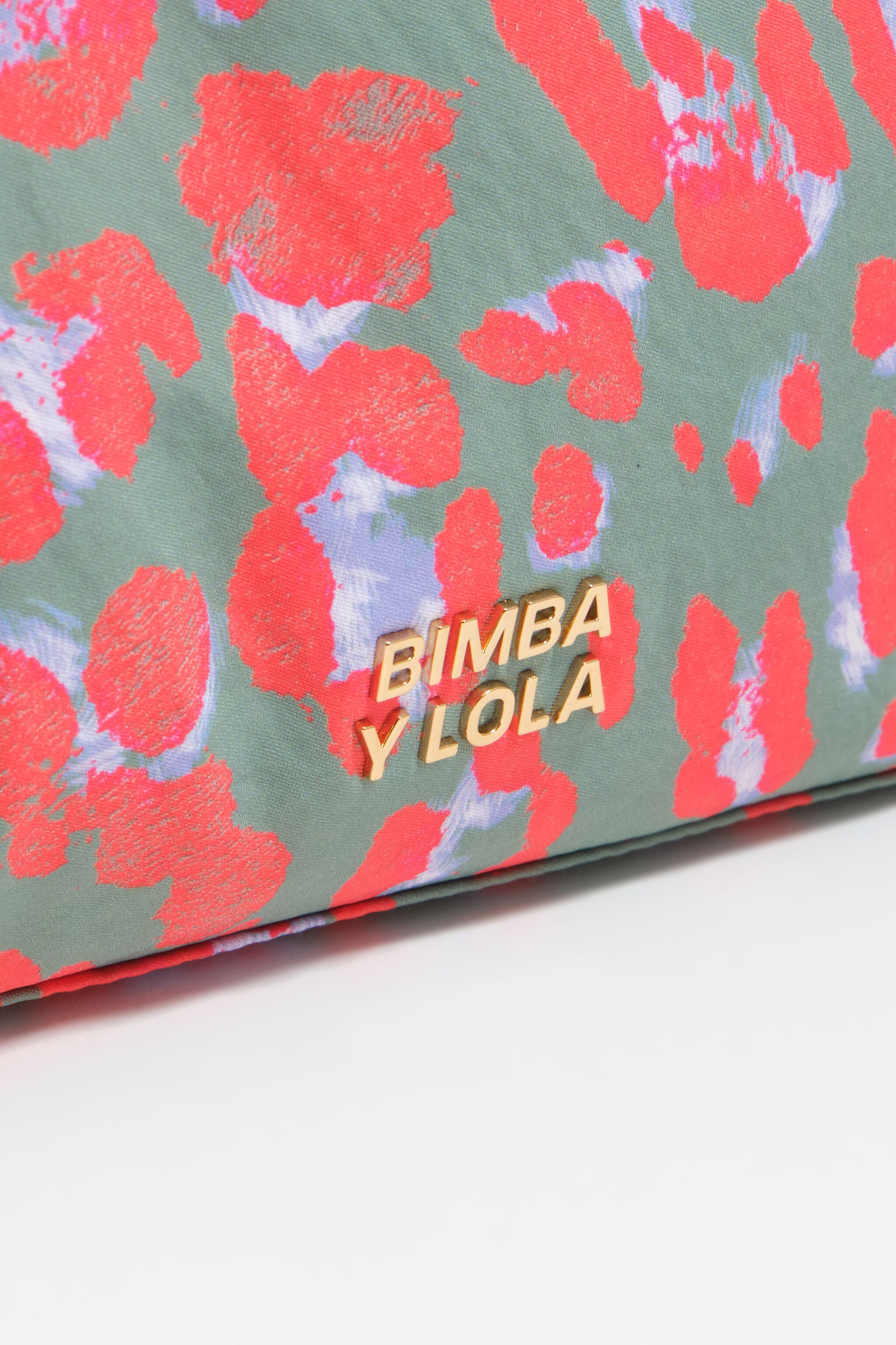 Estuche de maquillaje de nailon con estampado de leopardo acuamarina
