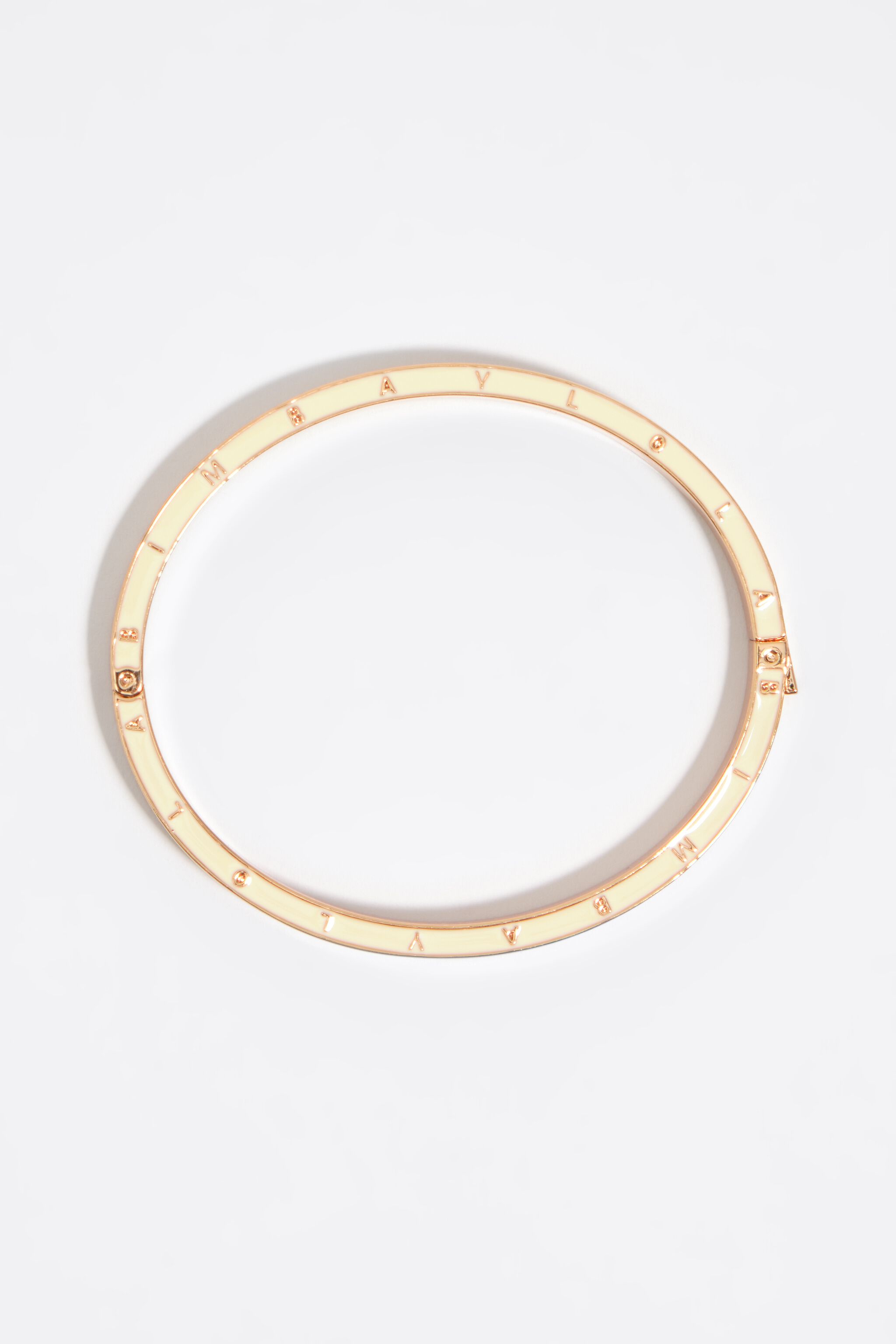 Pulsera de logotipo de marfil rígido