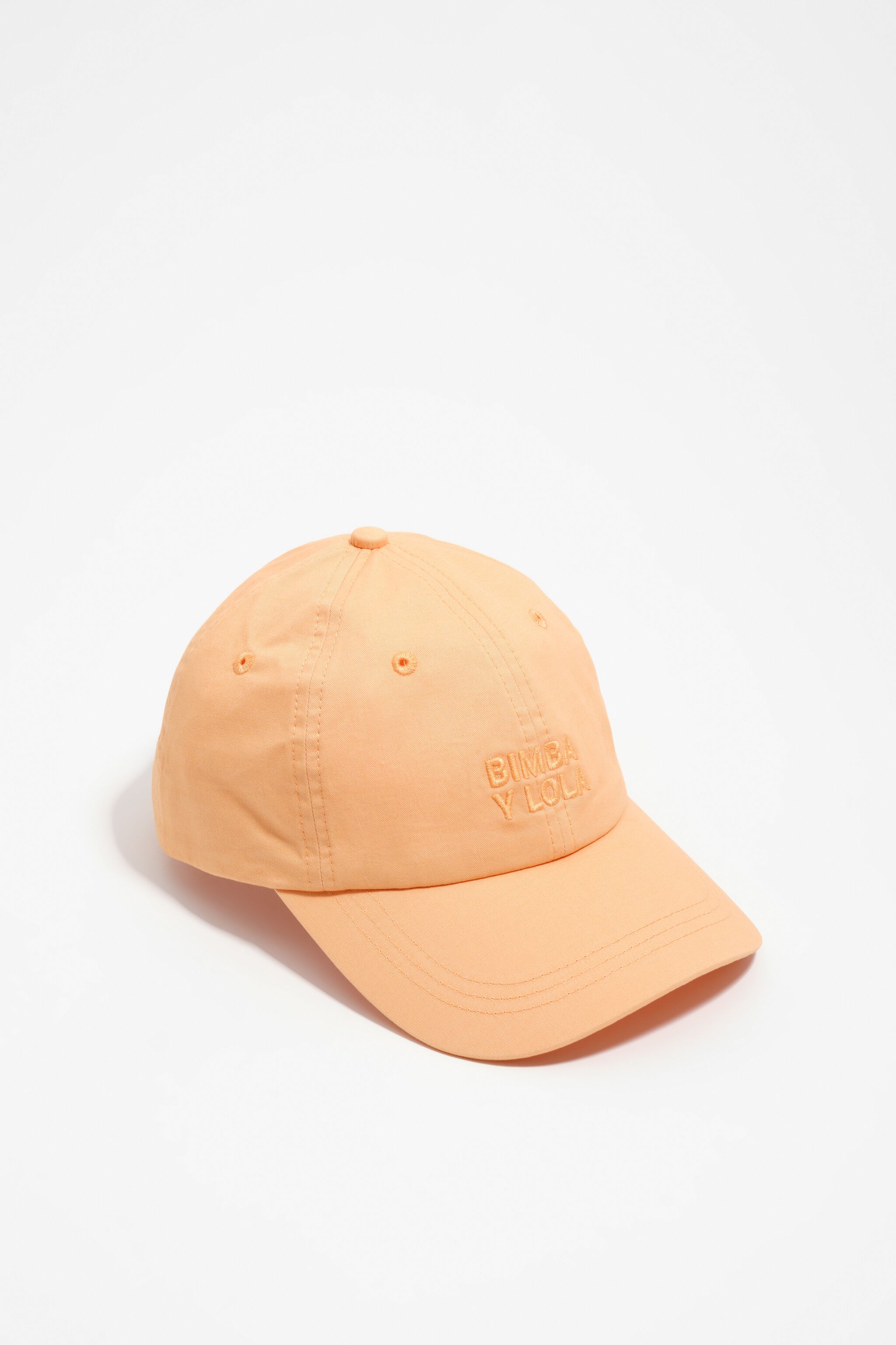 Gorra de algodón naranja desvanecido