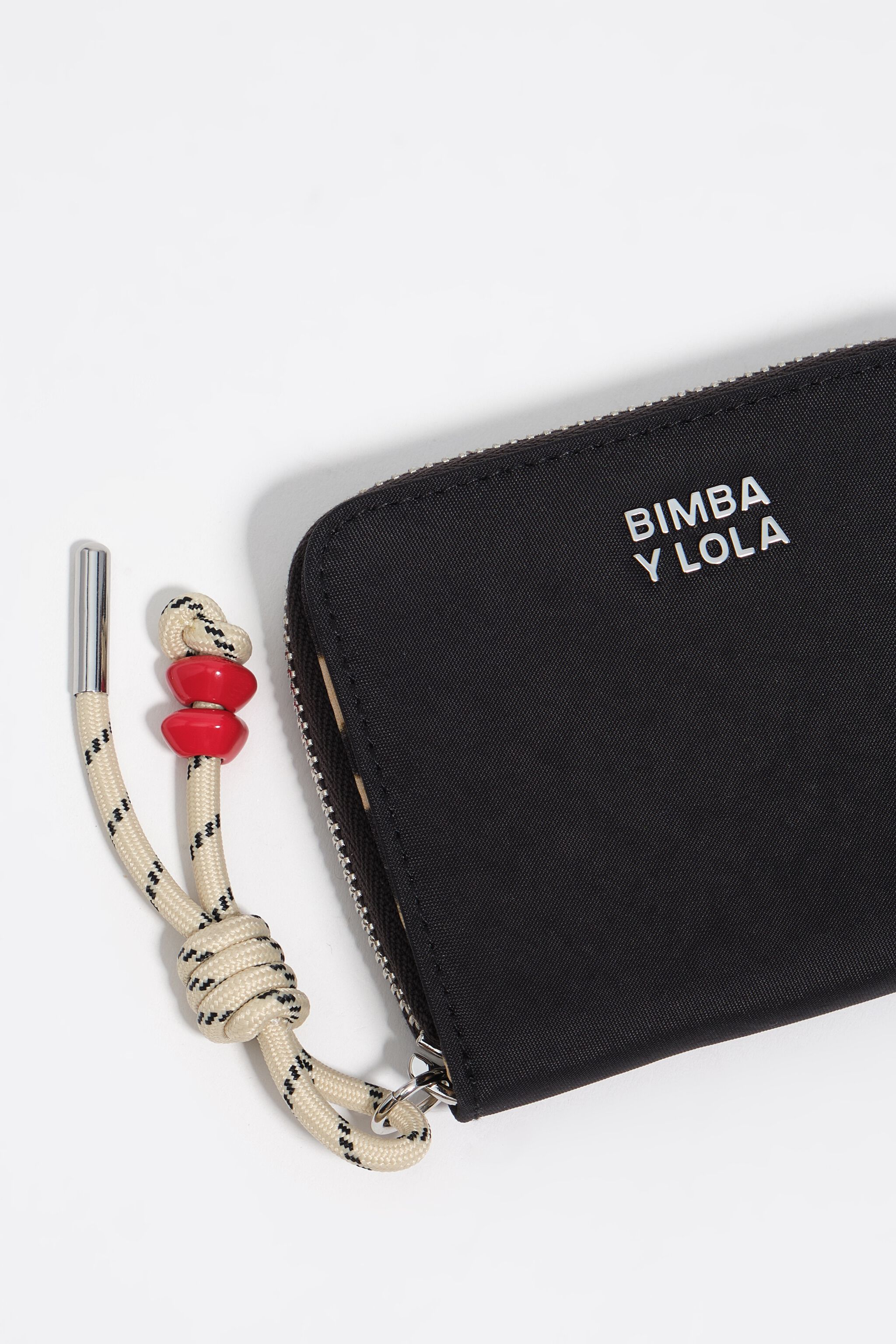 Billetera de nylon grafito con solapa