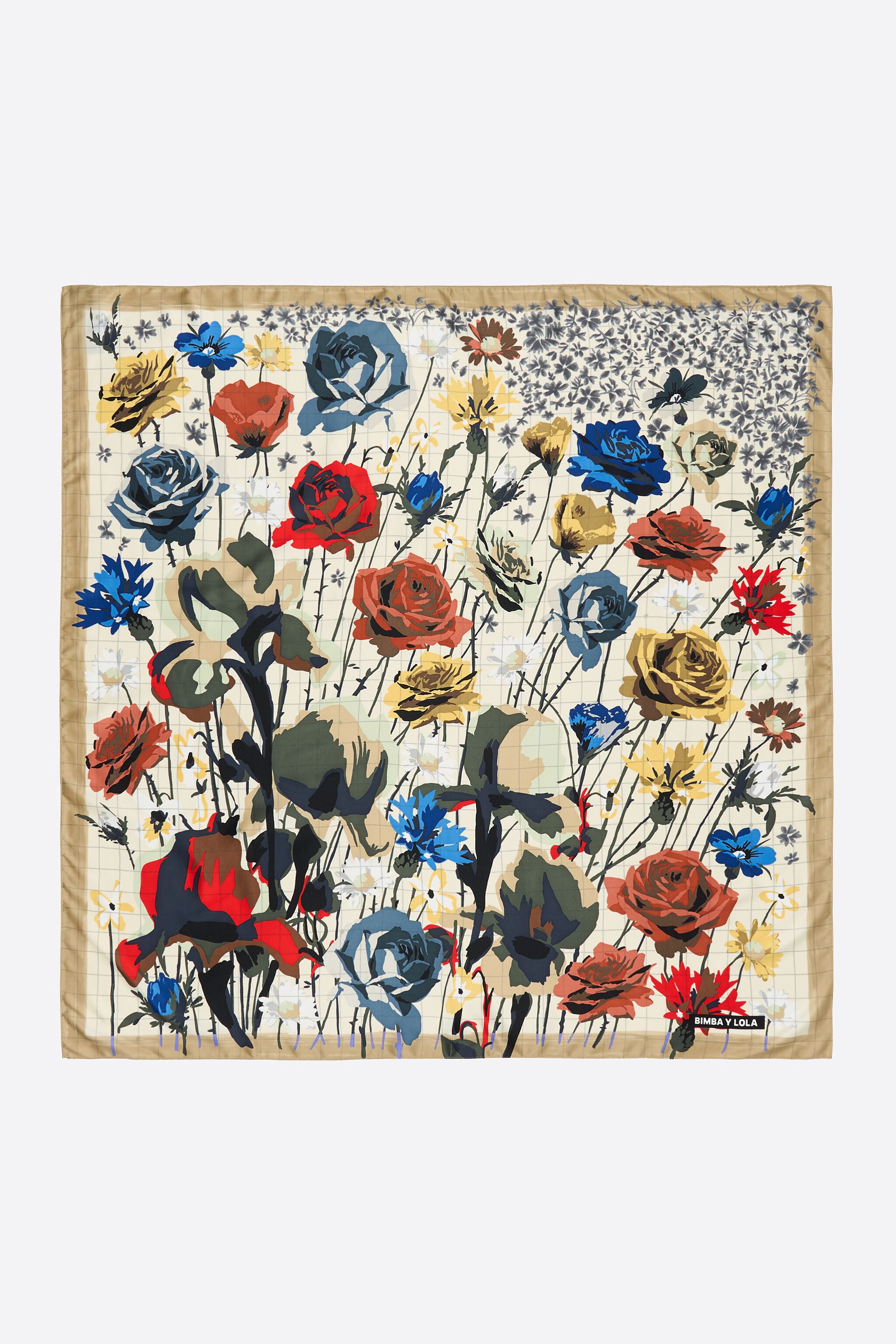 Pañuelo con diseño de ramo de flores
