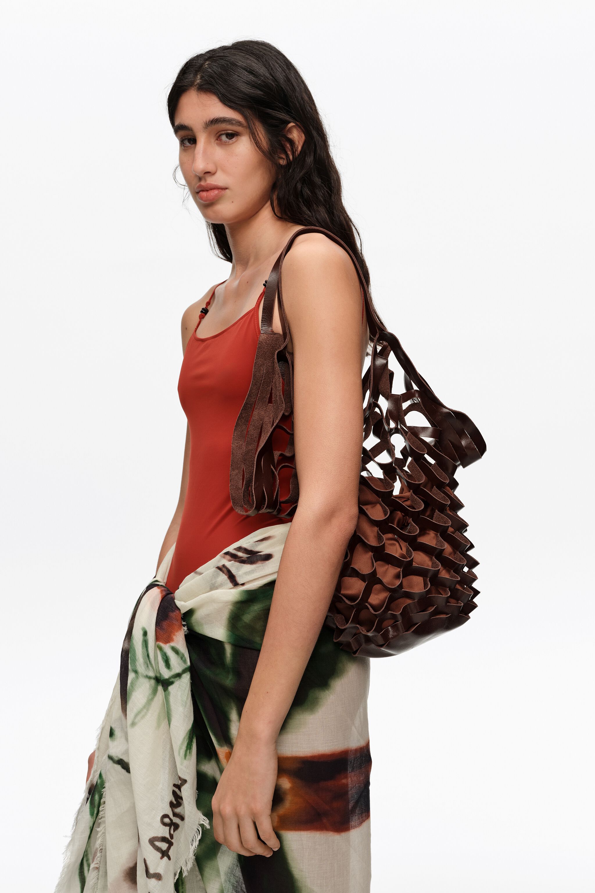Bolso Cala de cuero marrón