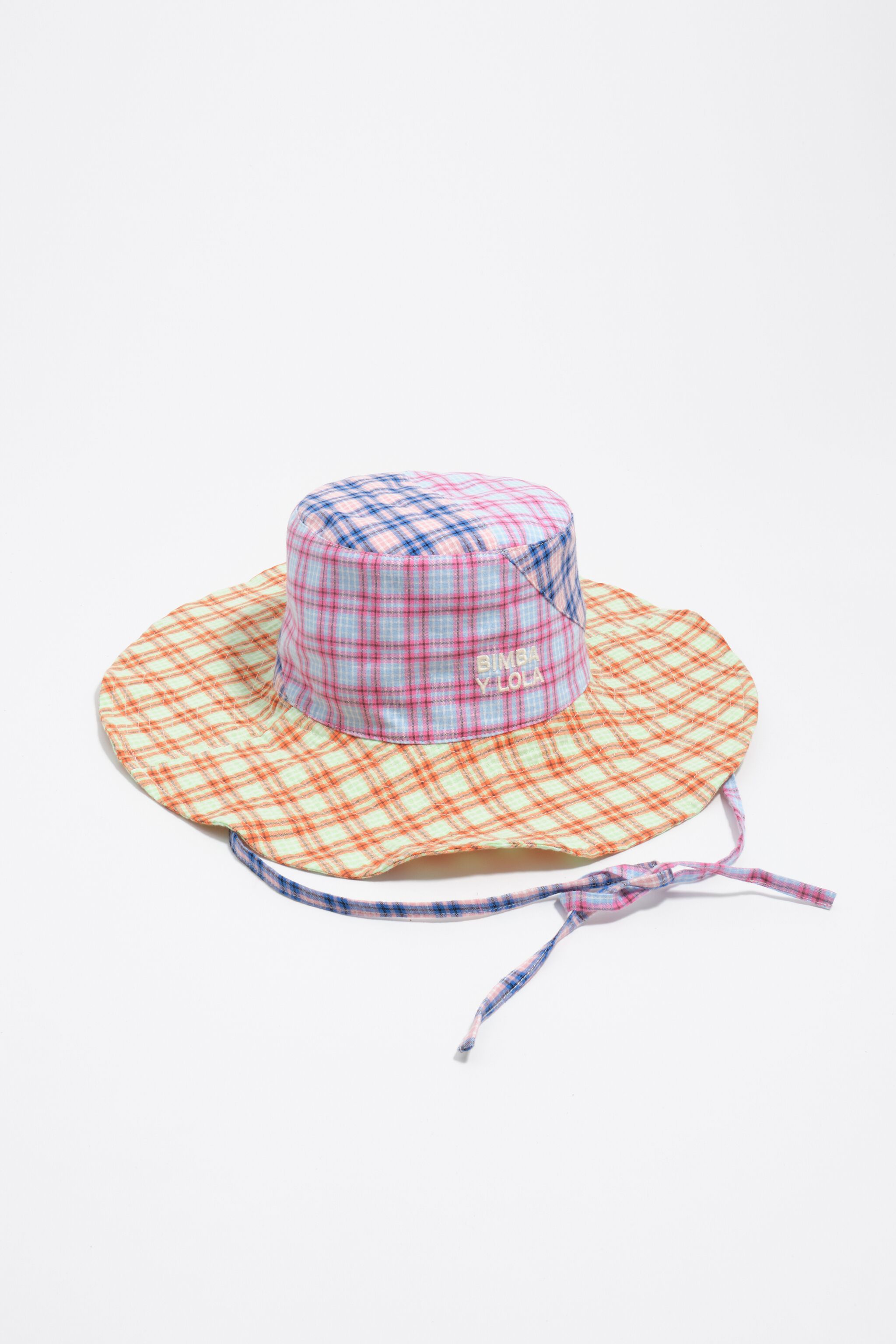Sombrero de algodón a cuadros