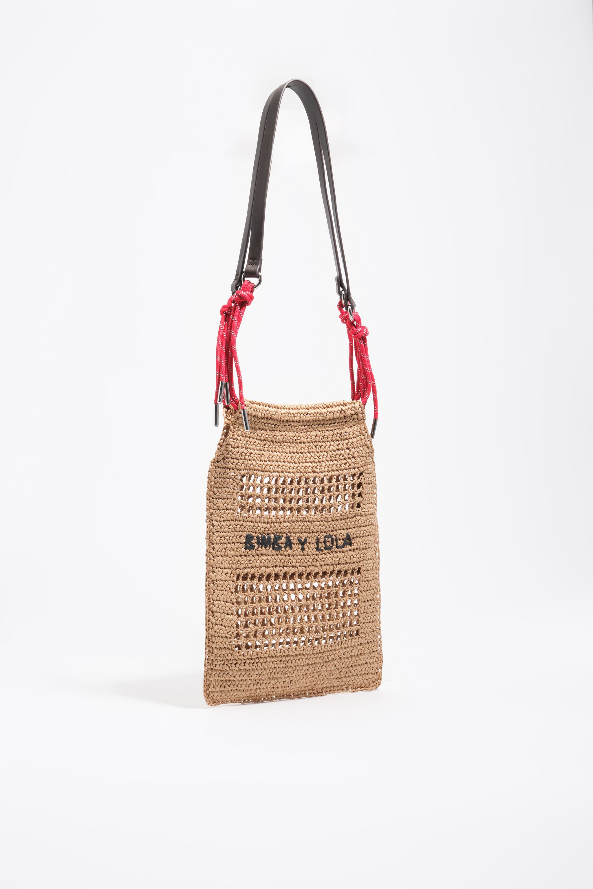 Bolso de hombro pequeño de papel natural