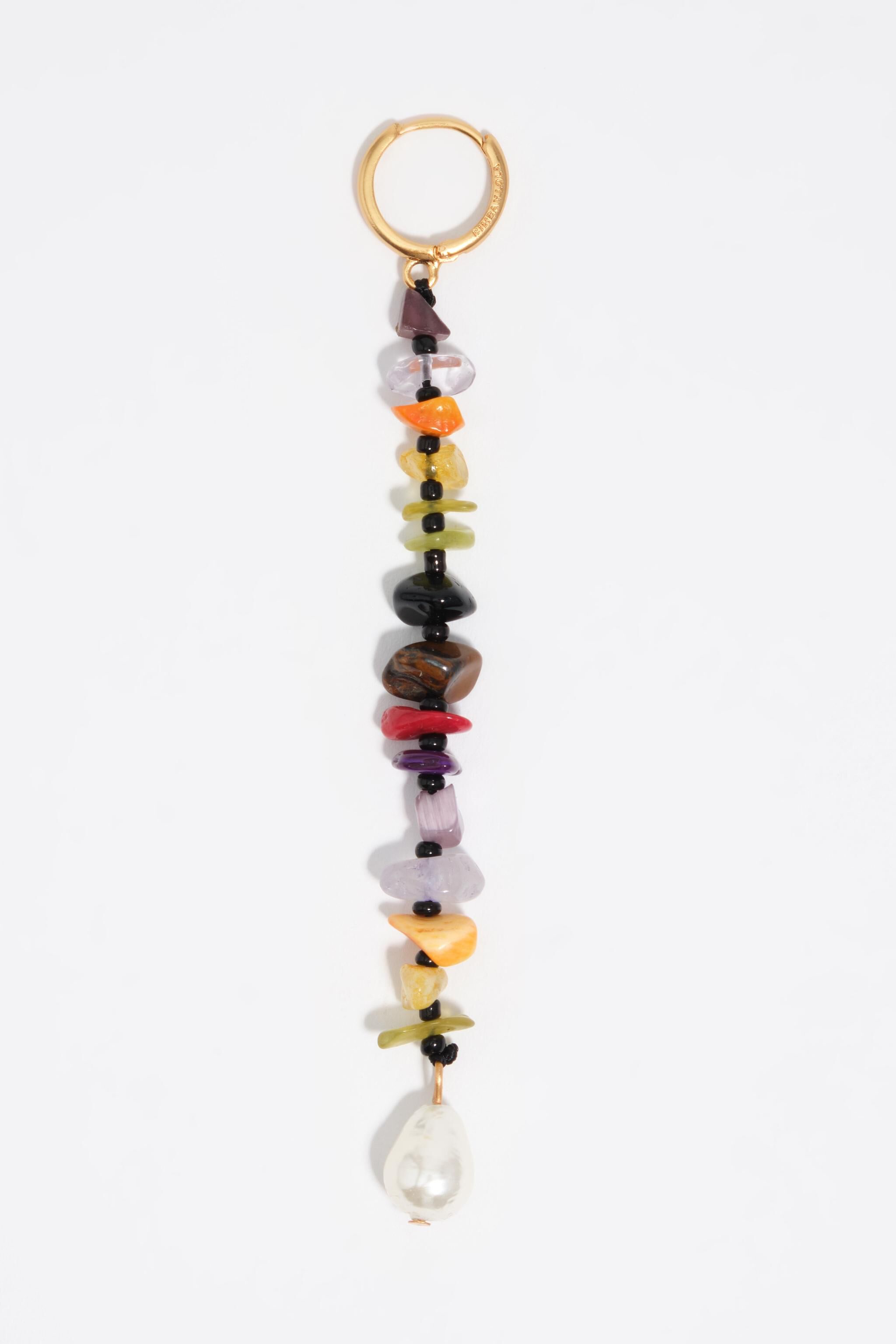 Aros de piedras multicolor