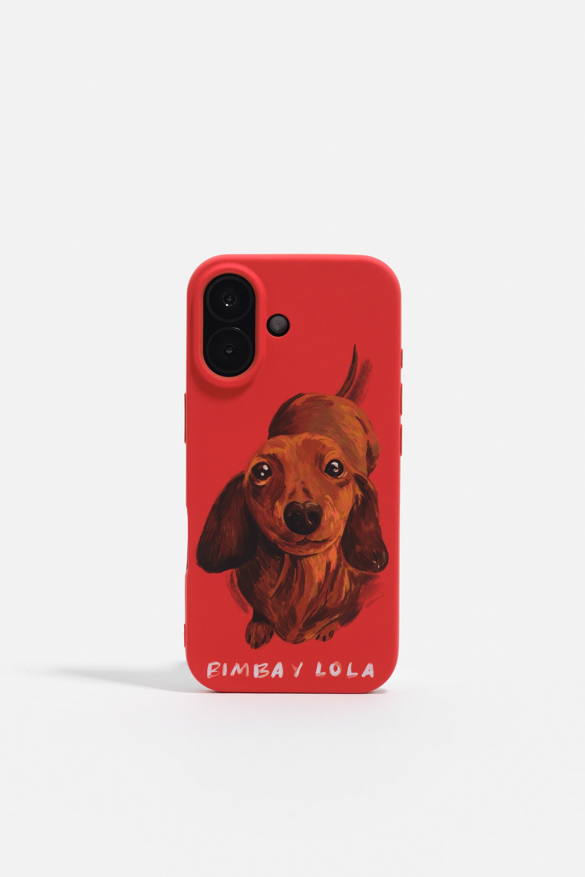 Funda rígida para iPhone 17 de dachshund rojo