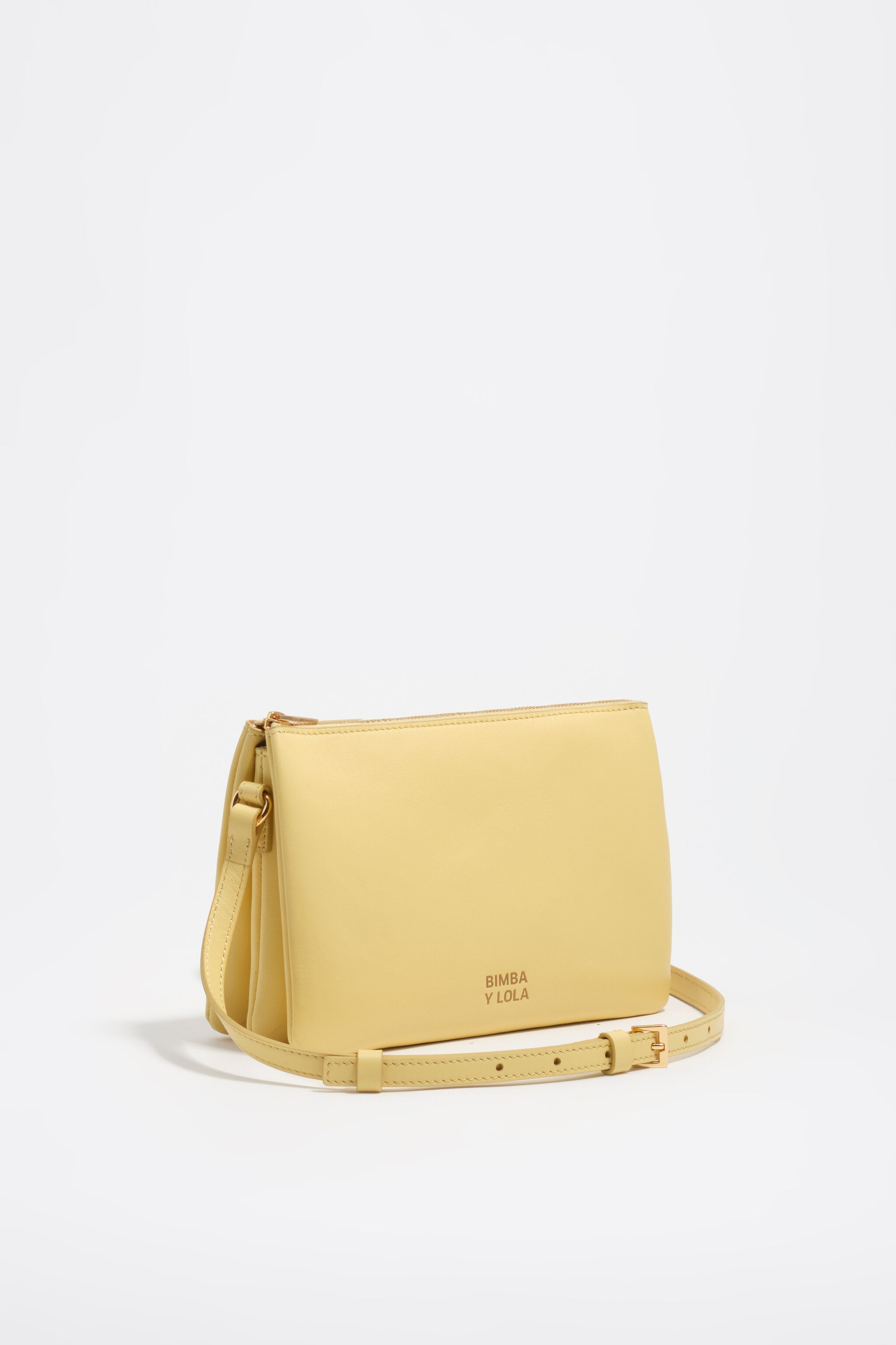 Bolso de mano triple de cuero mini