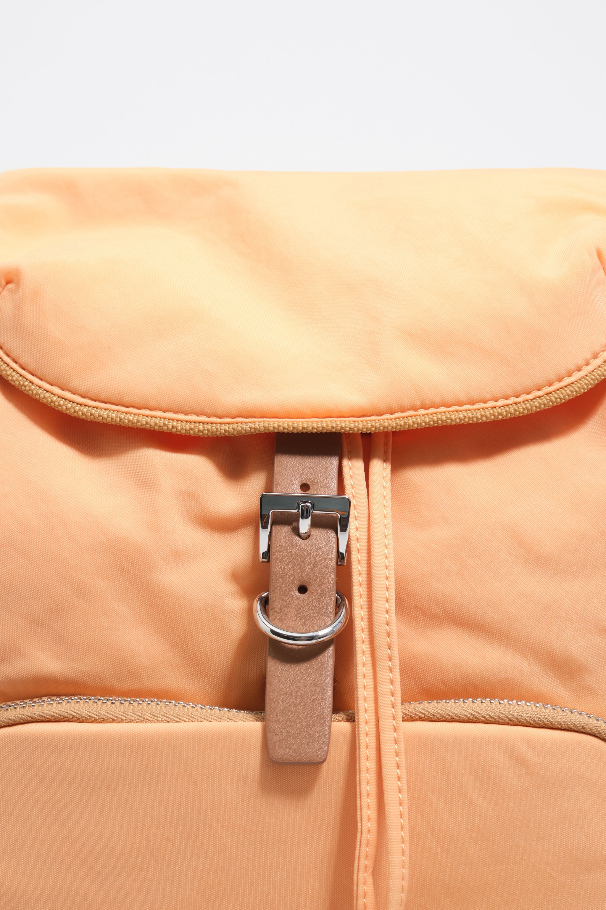 Mochila de bolsillo de nylon con sorbete naranja