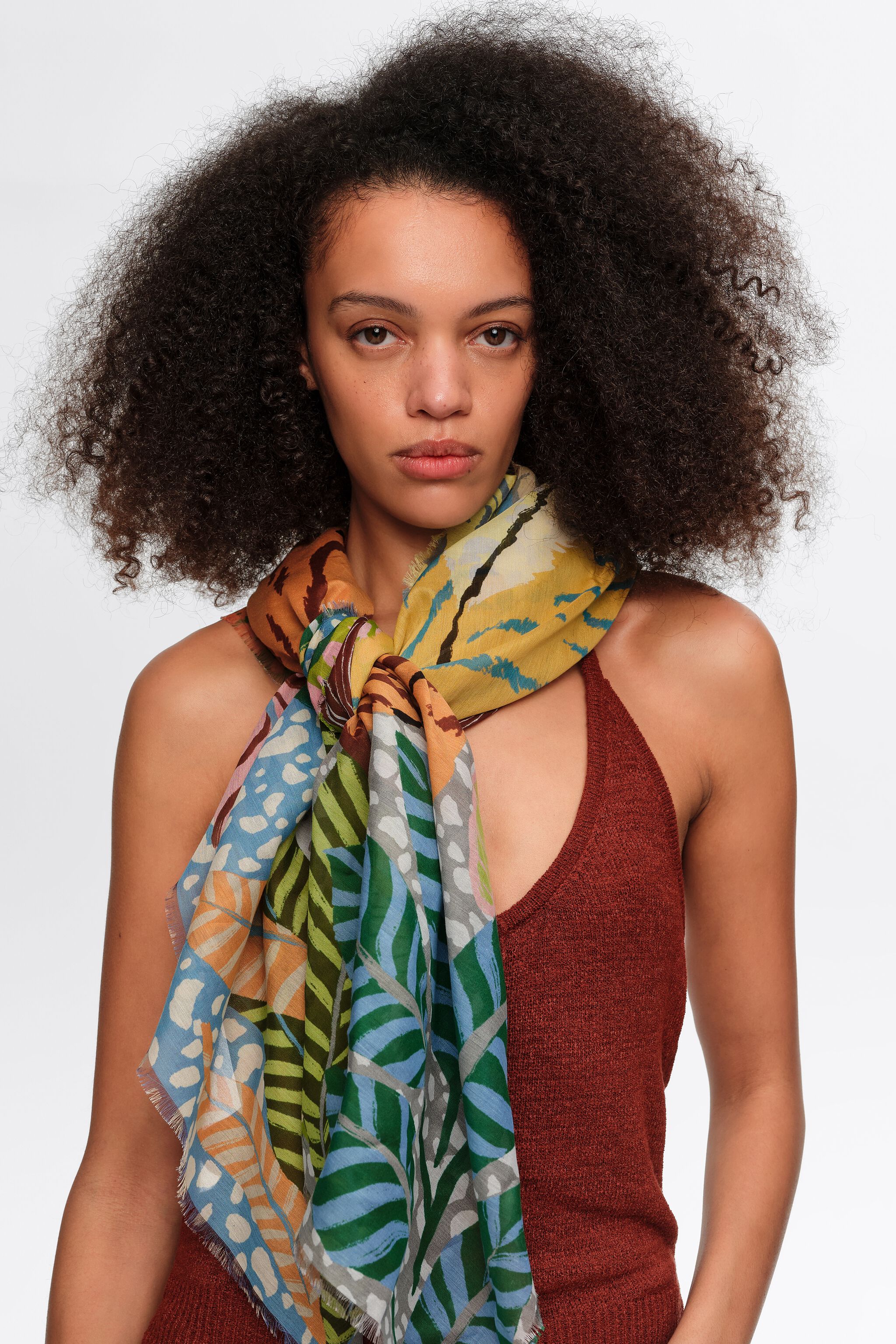 Pashmina naranja salvaje