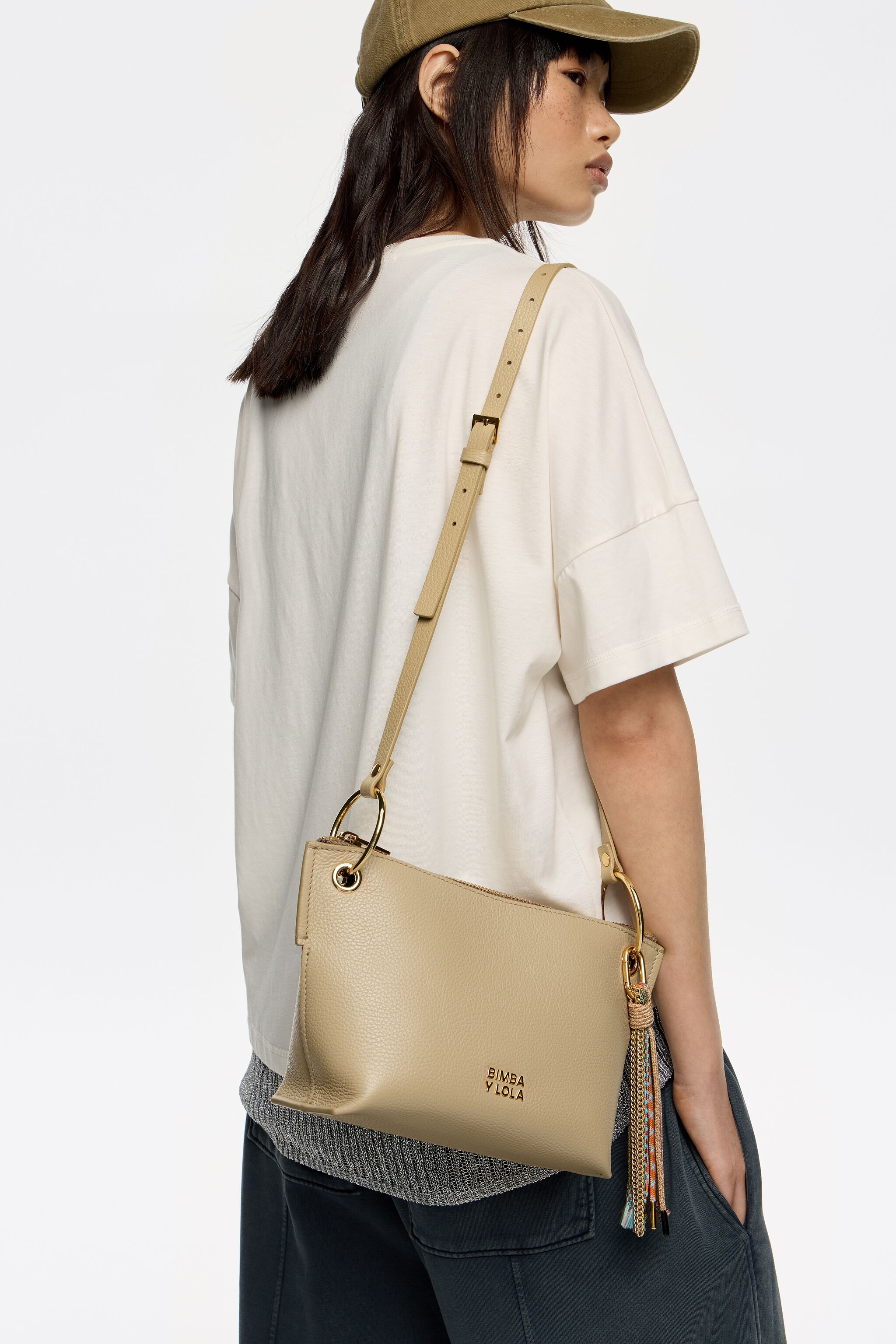 Bolso Trapecio de cuero Cairo mediano