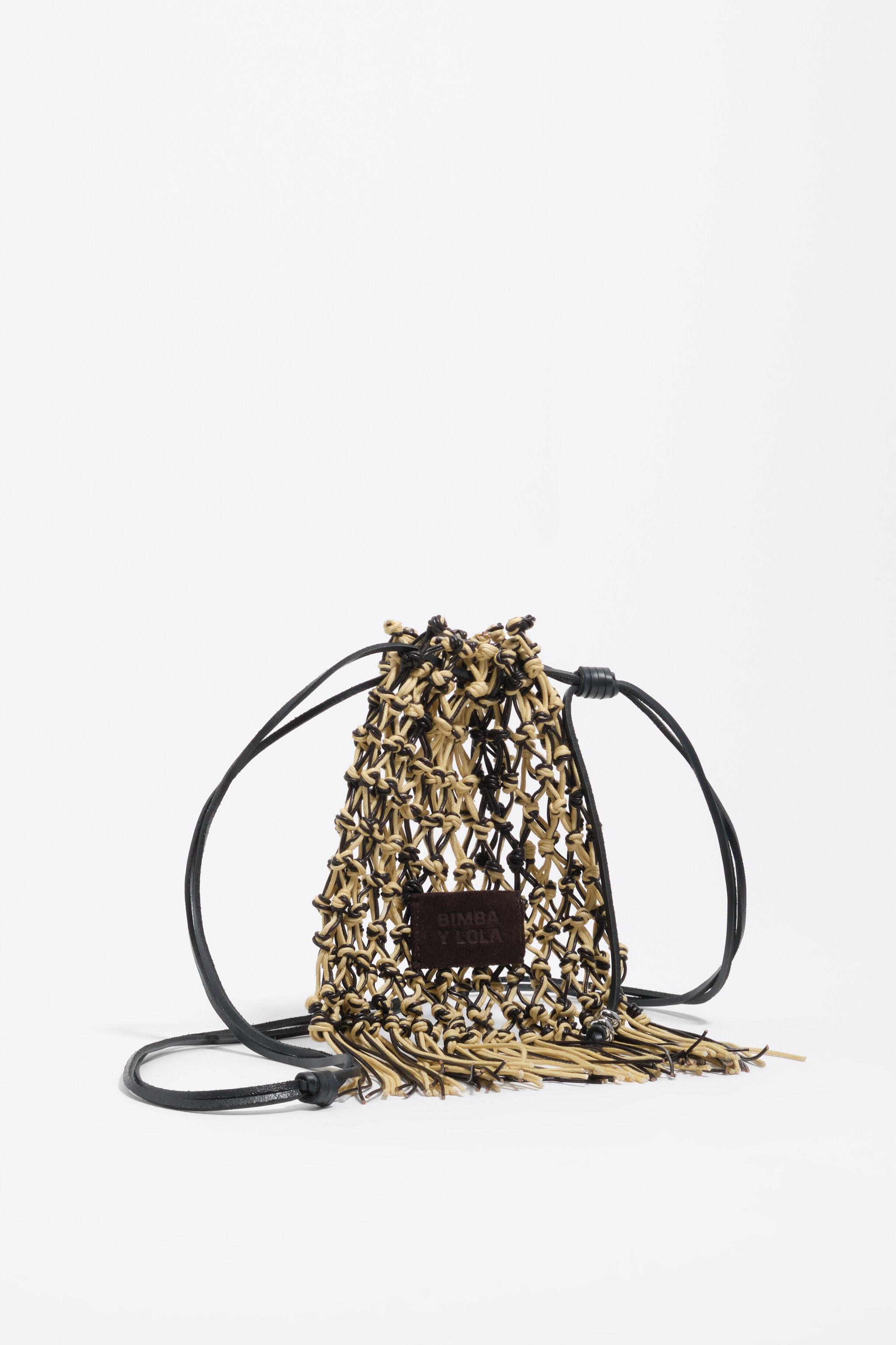 Bolso de cuero pequeño de vainilla