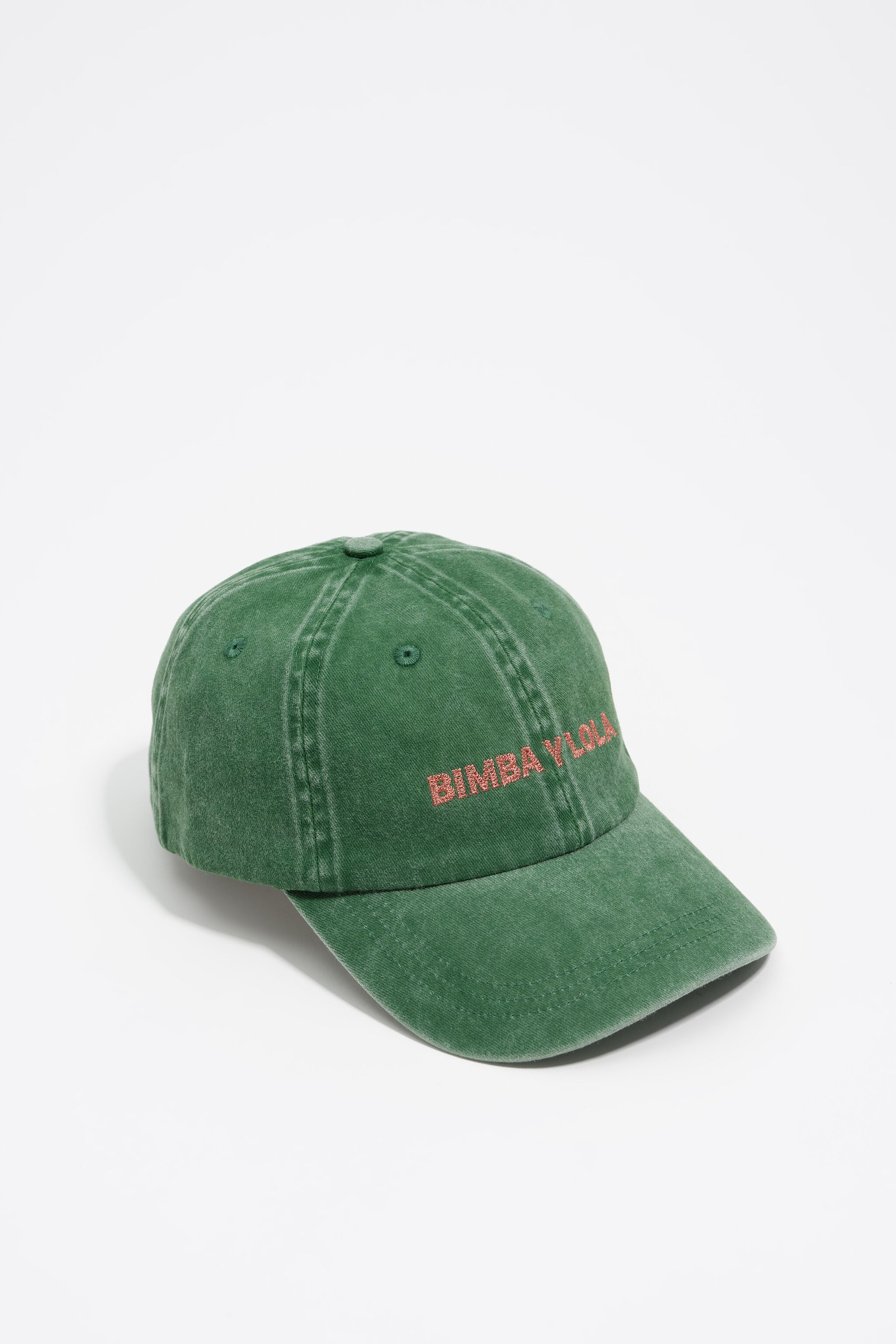 Gorra de algodón lavado en verde