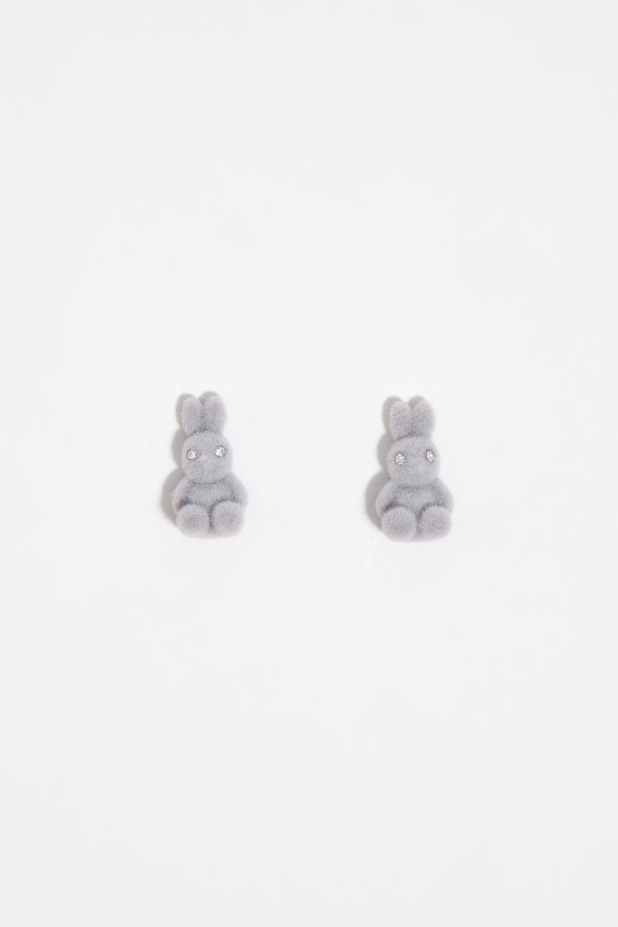 Auriculares de conejo acolchado gris