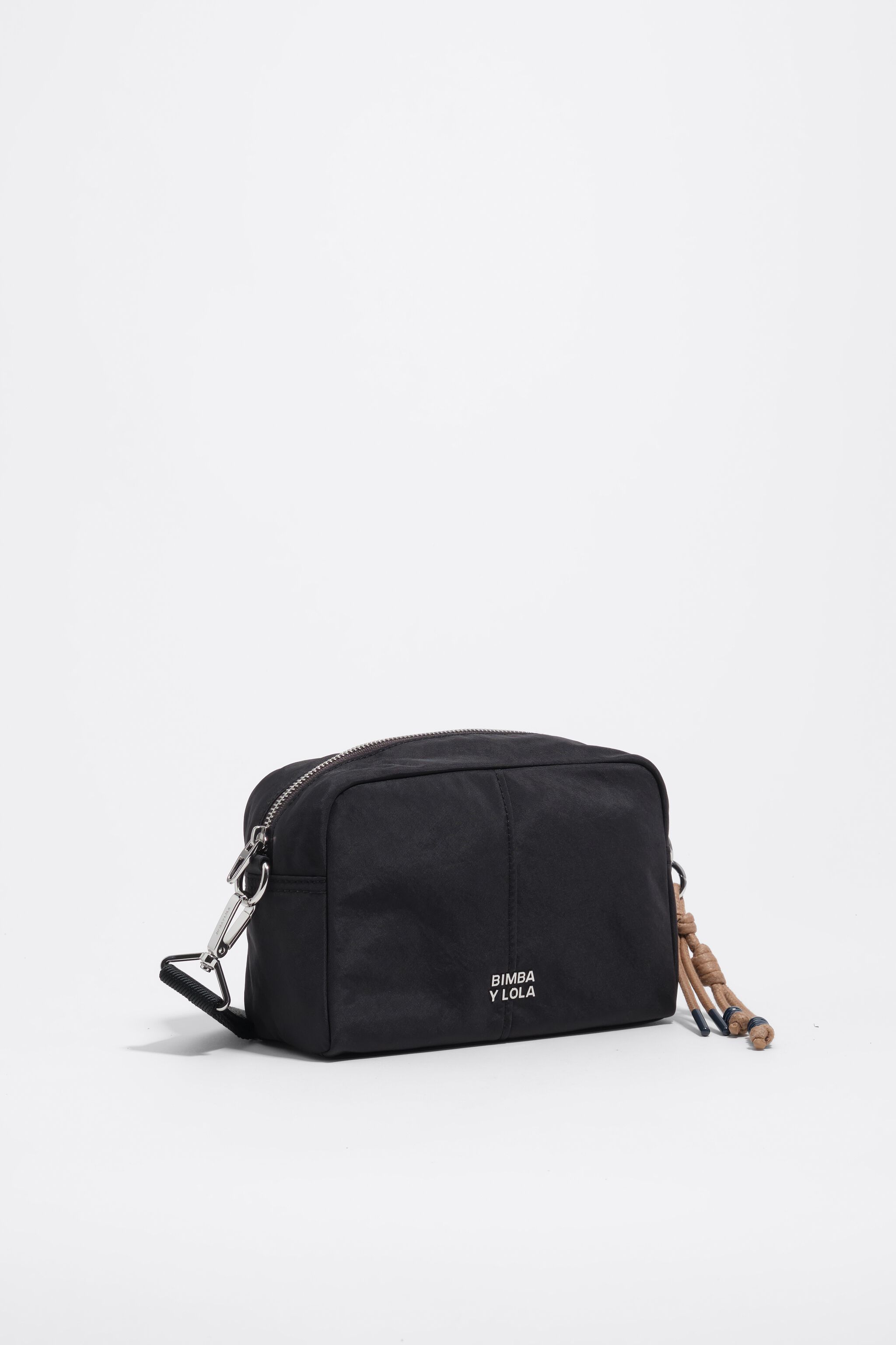 Bolso bandolera de nailon grafito